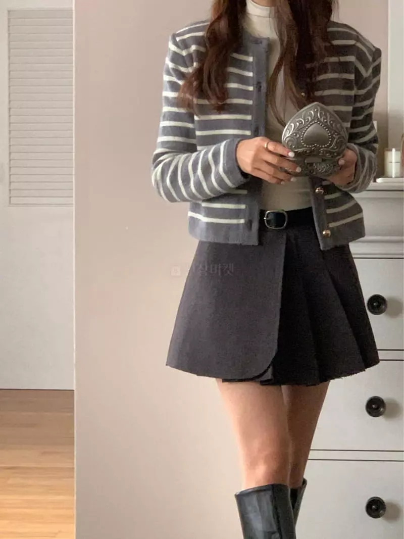 Chapter - Korean Women Fashion - #womensfashion - Bold Stripes Cardigan - 3