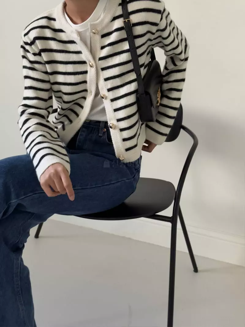Chapter - Korean Women Fashion - #womensfashion - Bold Stripes Cardigan - 7
