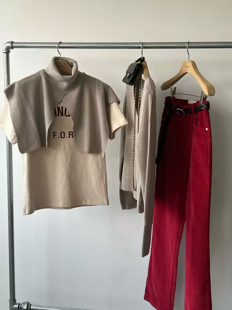 Chapter - Korean Women Fashion - #momslook - Opening Fleece Tee - 4