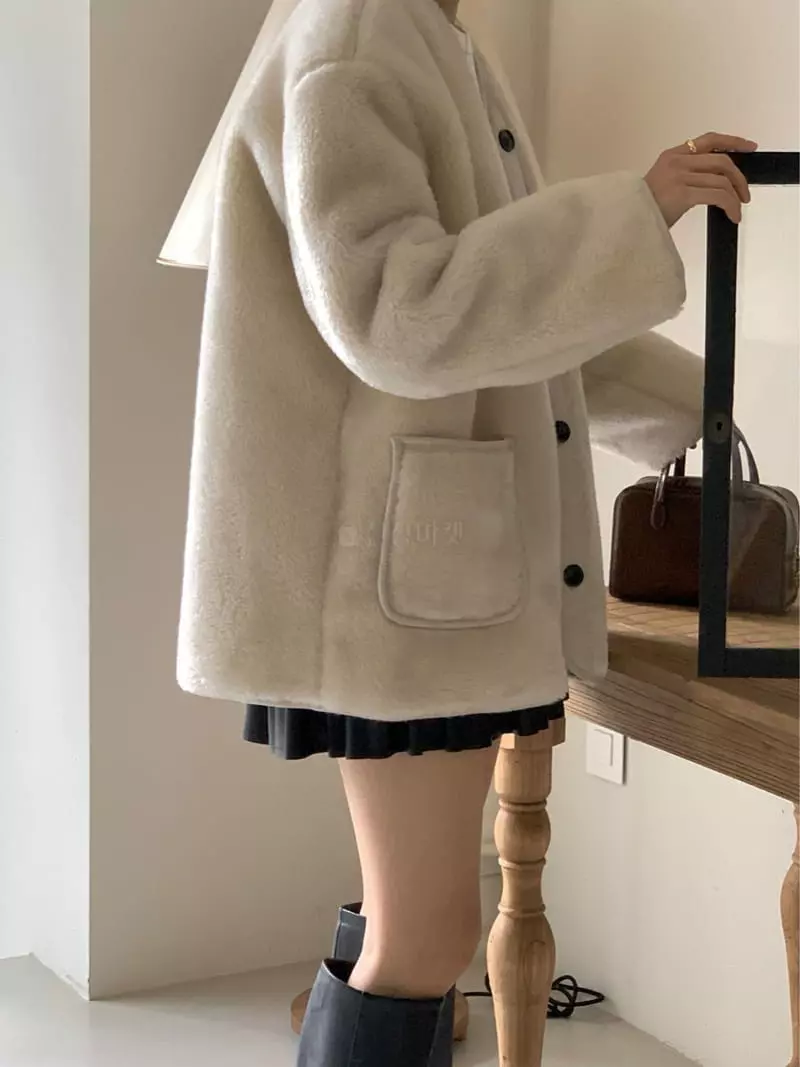 Chapter - Korean Women Fashion - #womensfashion - Fleece Seering Jacket
