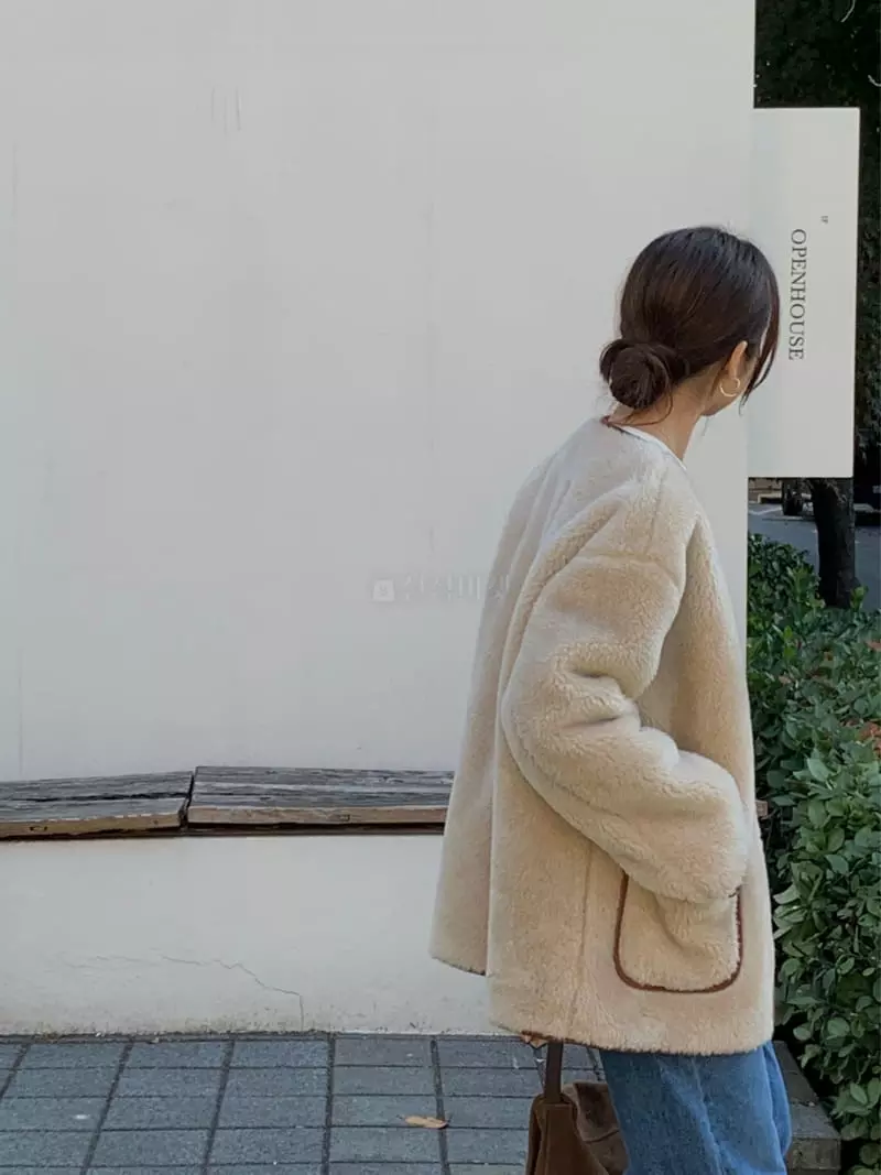 Chapter - Korean Women Fashion - #womensfashion - Fleece Seering Jacket - 7