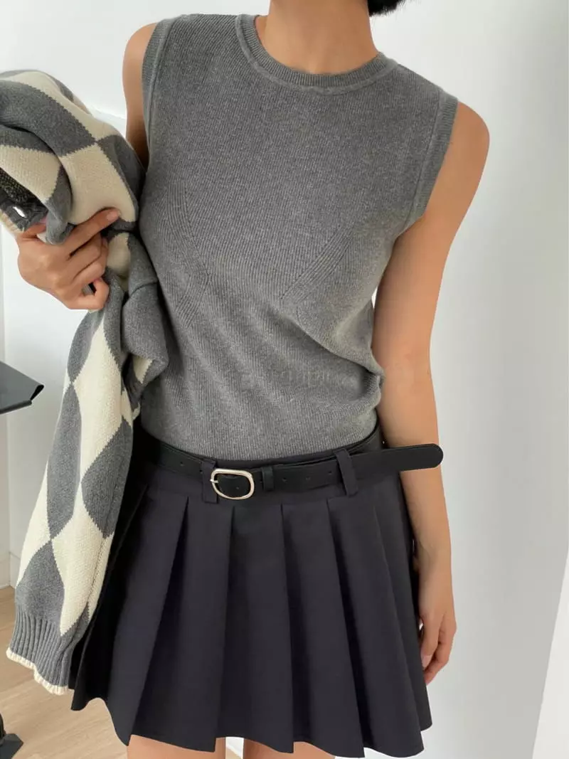 Chapter - Korean Women Fashion - #momslook - Argyle Knit Tee - 4