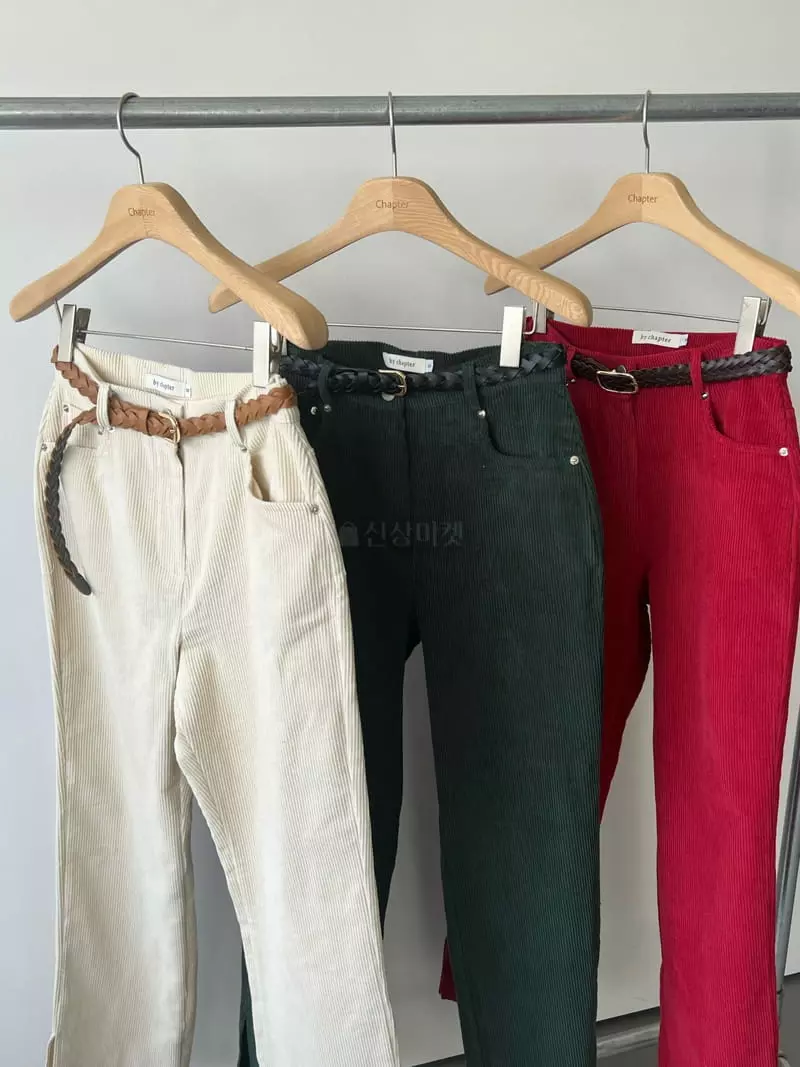 Chapter - Korean Women Fashion - #womensfashion - Belt Set Nomal Pants - 2