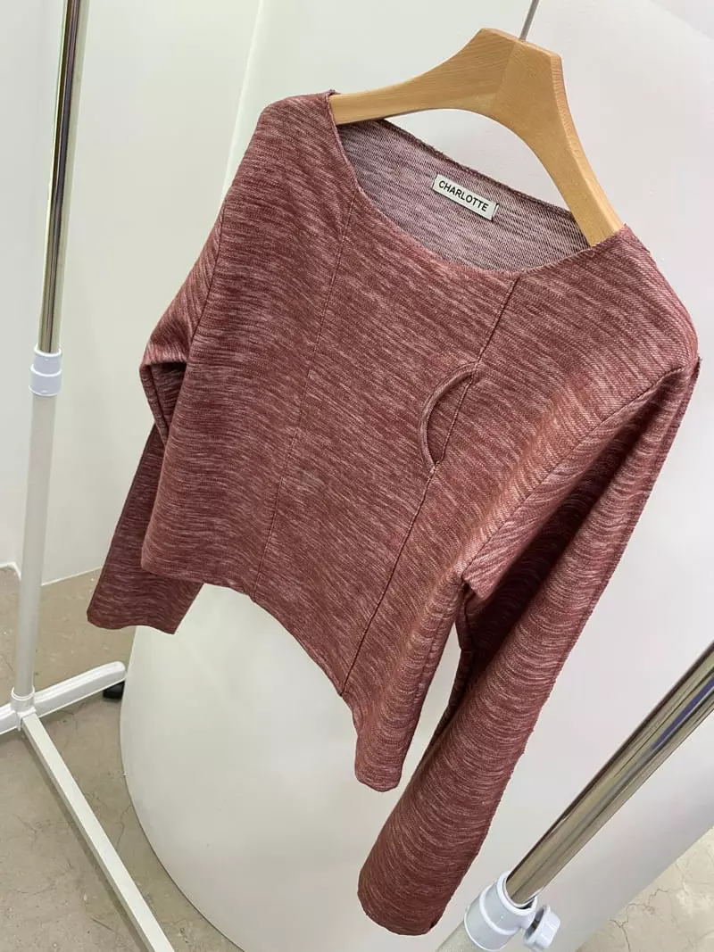 Charlotte - Korean Women Fashion - #womensfashion - Inner Boat Neck Tee - 4