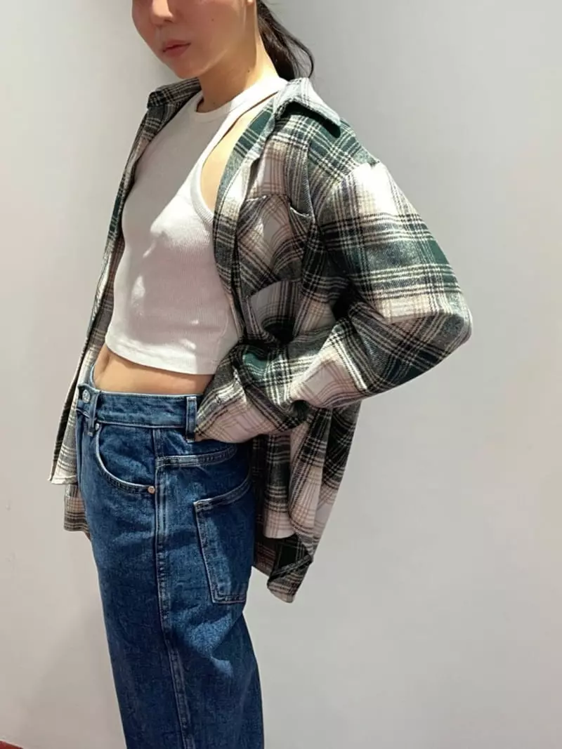 Charlotte - Korean Women Fashion - #pursuepretty - Dotom Check SH irt