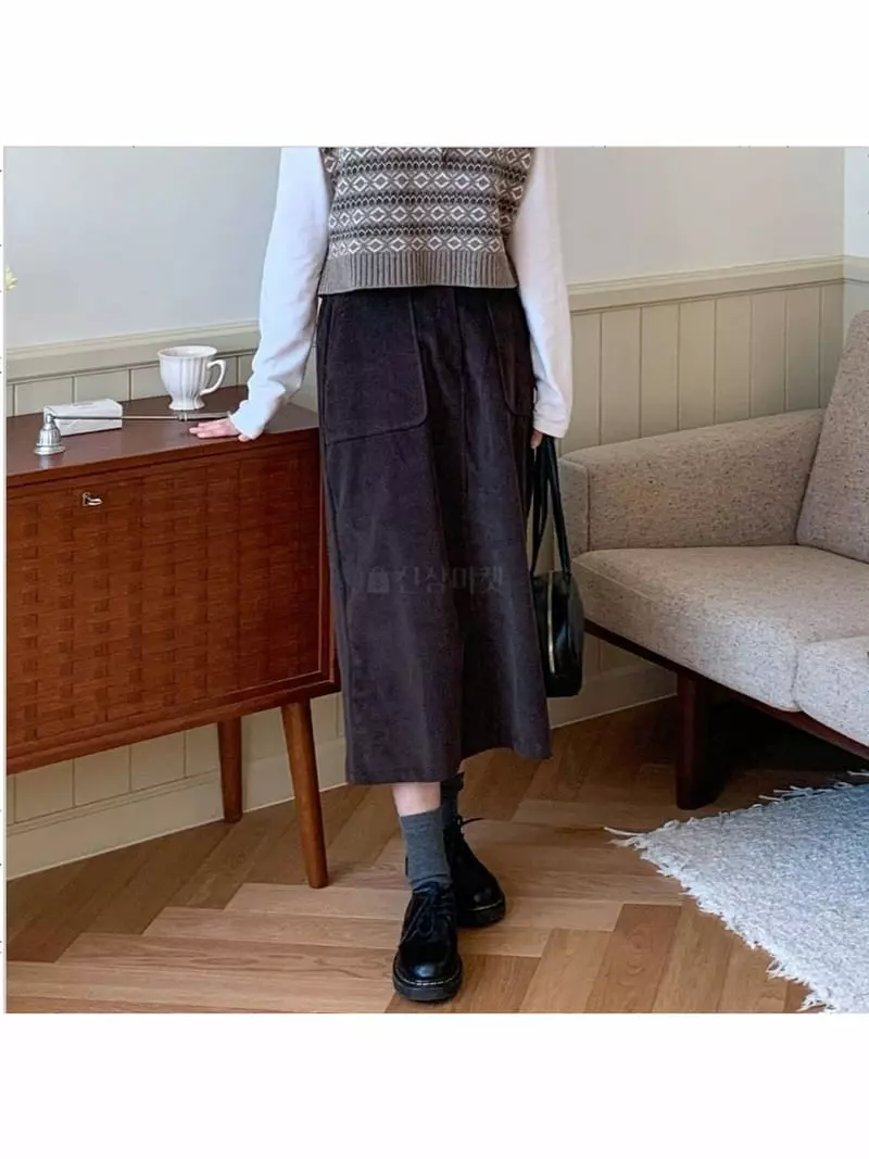 Chemi - Korean Women Fashion - #momslook - Anna Rib Skirt - 2