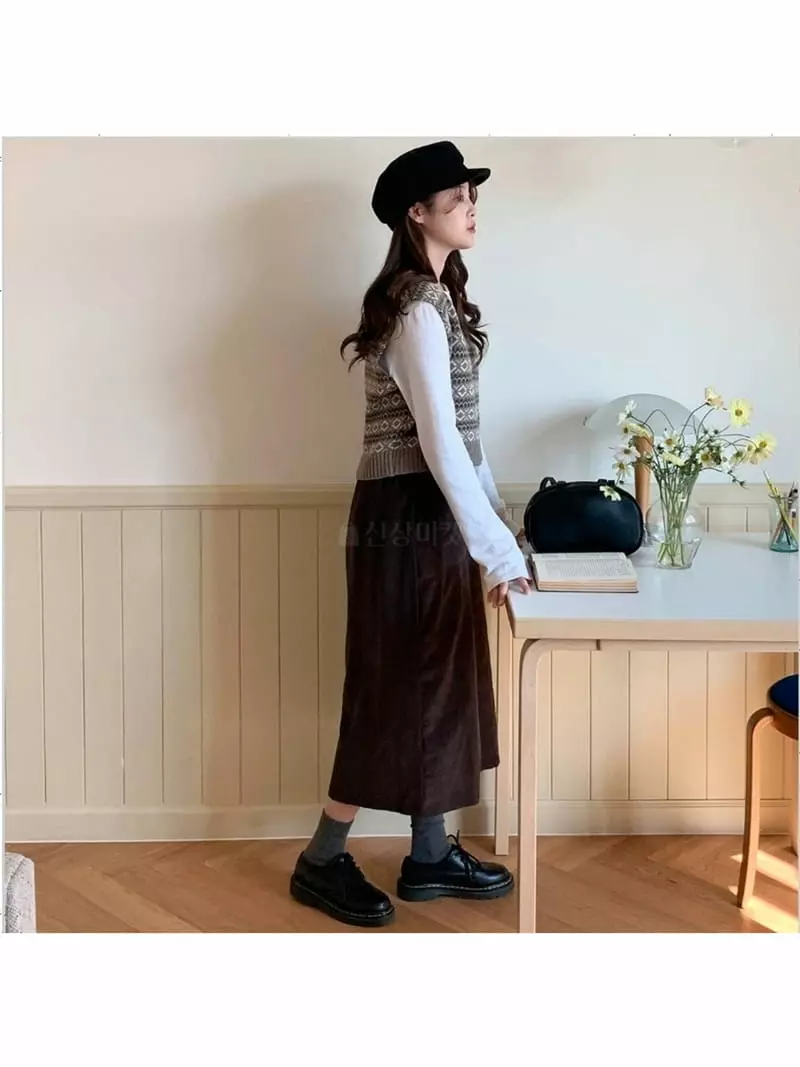 Chemi - Korean Women Fashion - #womensfashion - Anna Rib Skirt - 4