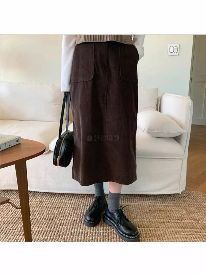 Chemi - Korean Women Fashion - #momslook - Anna Rib Skirt - 6