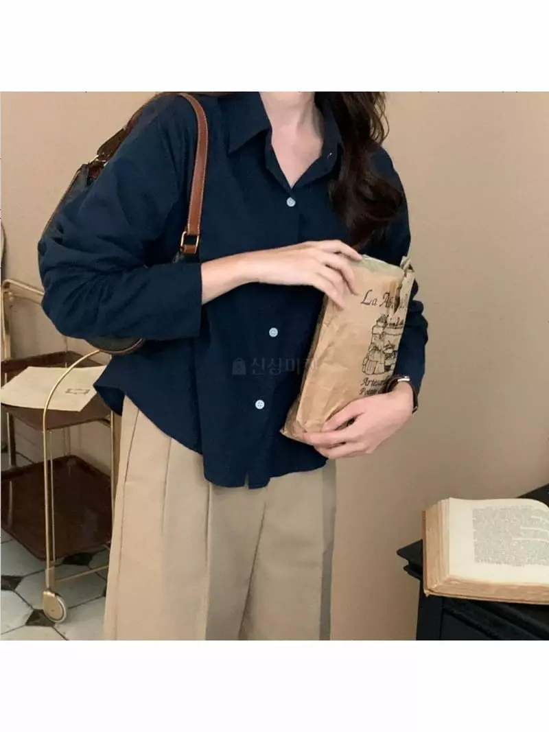 Chemi - Korean Women Fashion - #momslook - Anie Crop Shirt