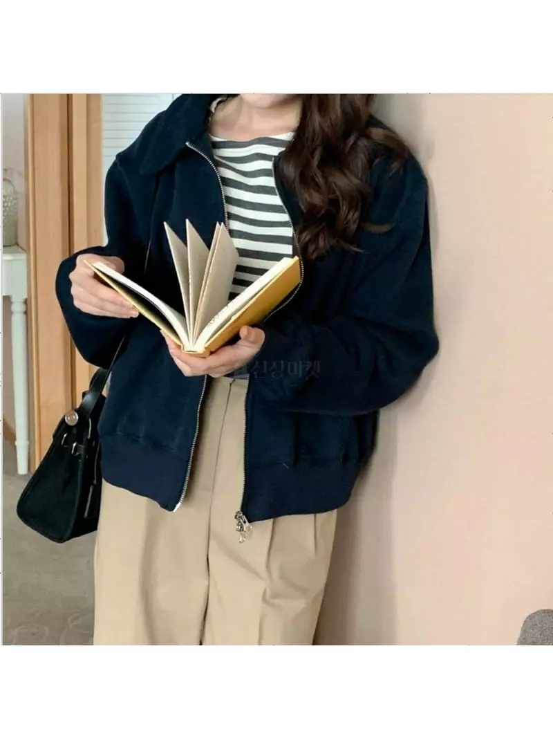 Chemi - Korean Women Fashion - #momslook - Fleece Molly Zip-up - 12