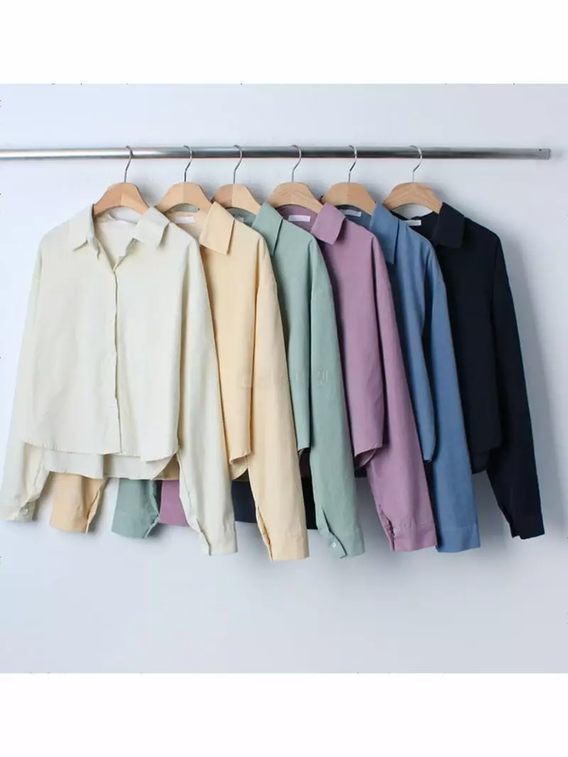 Chemi - Korean Women Fashion - #restrostyle - Rib Minimi Shirt - 7