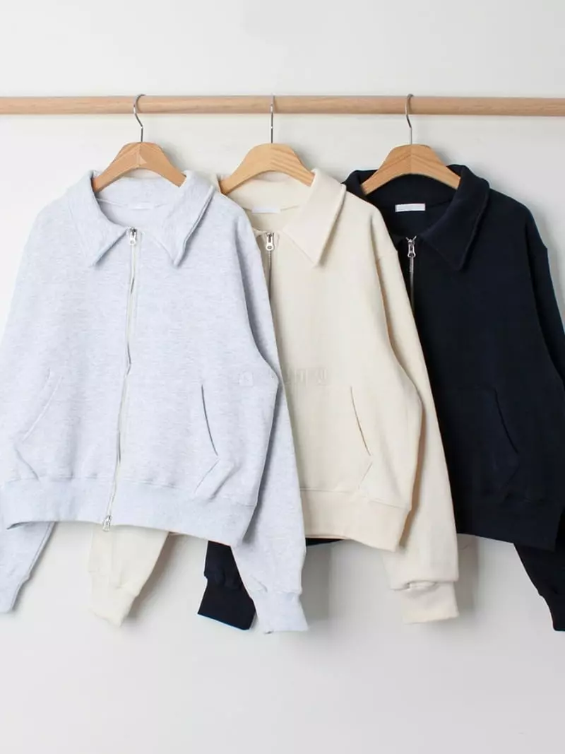 Chemi - Korean Women Fashion - #romanticstyle - Fleece Molly Zip-up - 6