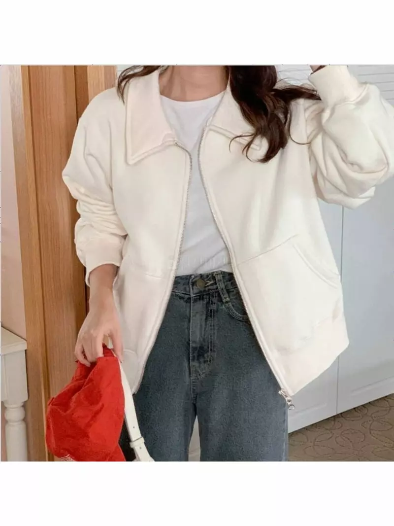 Chemi - Korean Women Fashion - #shopsmall - Fleece Molly Zip-up - 7