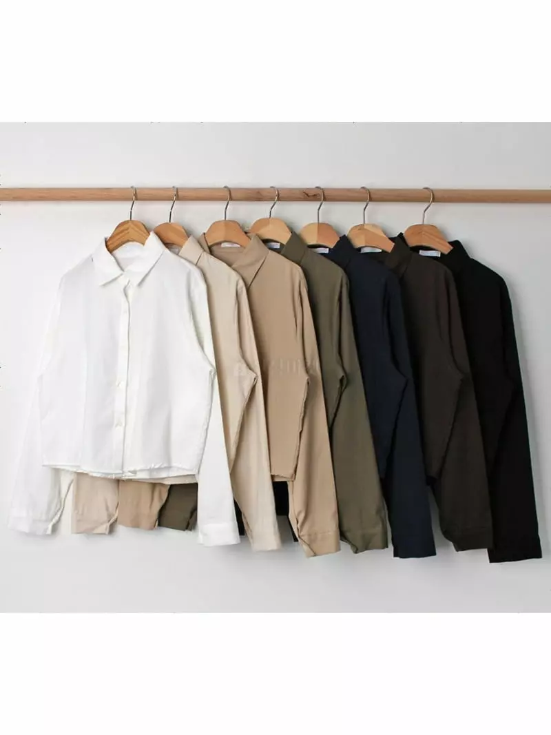 Chemi - Korean Women Fashion - #vintageinspired - Anie Crop Shirt - 5