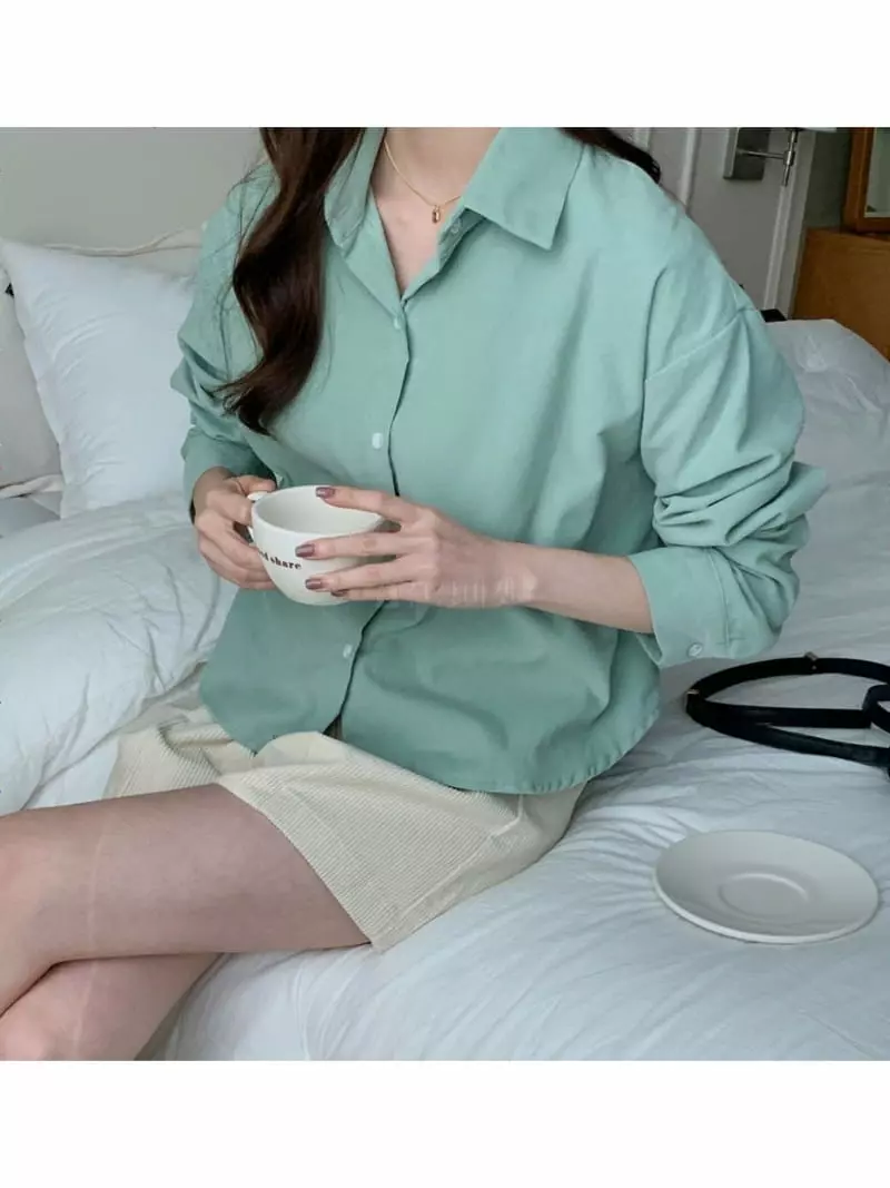 Chemi - Korean Women Fashion - #womensfashion - Rib Minimi Shirt - 4