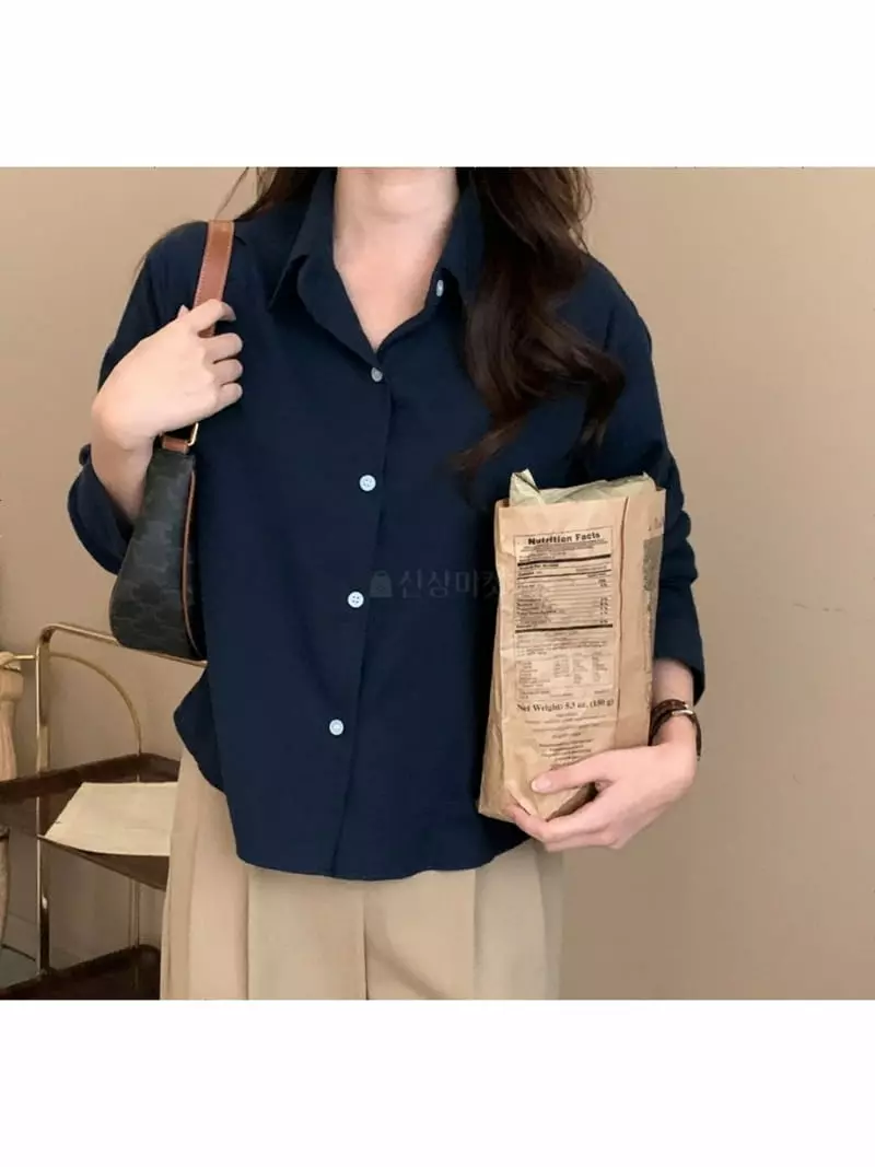 Chemi - Korean Women Fashion - #vintagekidsstyle - Anie Crop Shirt - 6