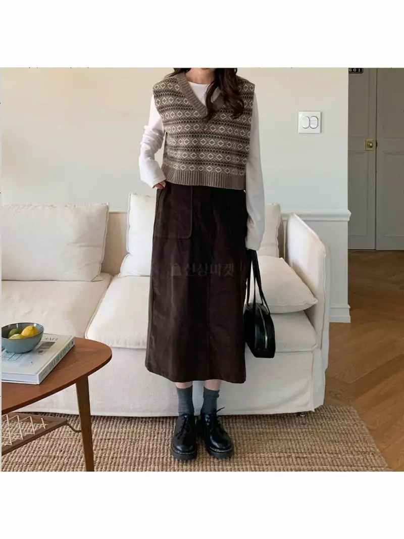 Chemi - Korean Women Fashion - #womensfashion - Anna Rib Skirt