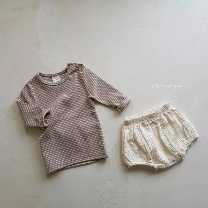 Choucream - Korean Baby Fashion - #babyboutique - Bebe Stripes Tee - 7