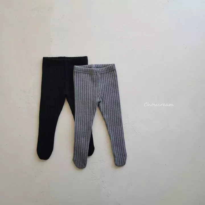 Choucream - Korean Baby Fashion - #babyboutique - Fleece Rib Foot Leggings - 6