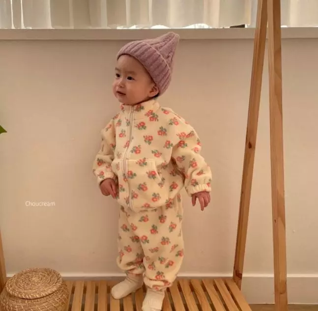 Choucream - Korean Baby Fashion - #babyboutique - Flower Top Bottom Set - 5