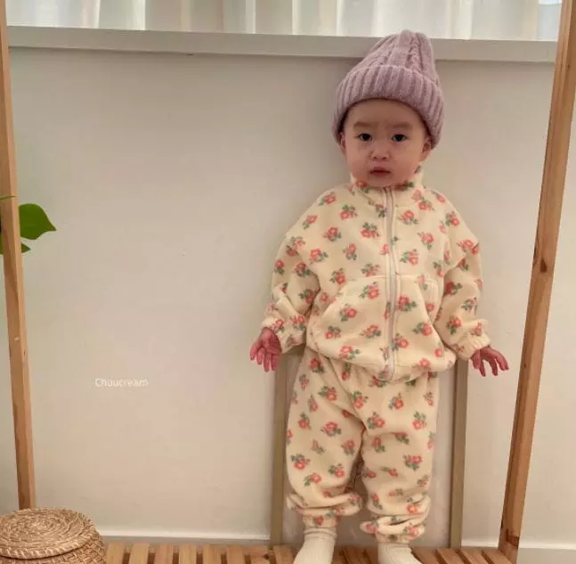 Choucream - Korean Baby Fashion - #babyboutique - Flower Top Bottom Set - 6