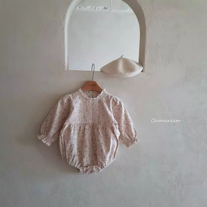 Choucream - Korean Baby Fashion - #babyboutique - Elf Flower Lace Bodysuit - 3