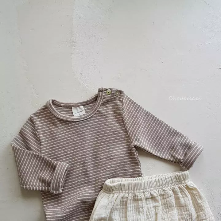 Choucream - Korean Baby Fashion - #babyboutiqueclothing - Bebe Stripes Tee - 8