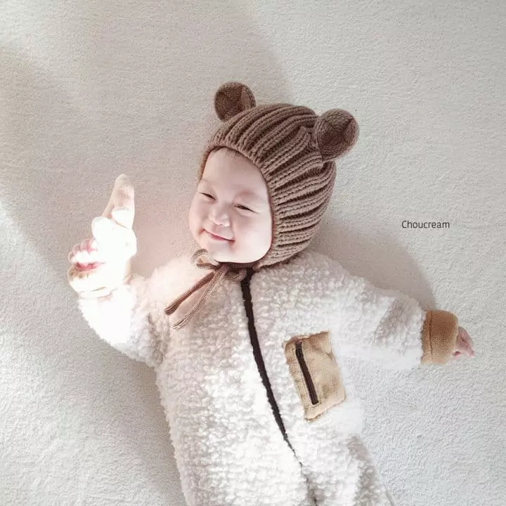 Choucream - Korean Baby Fashion - #babyboutiqueclothing - Bebe Bear Knit Hat