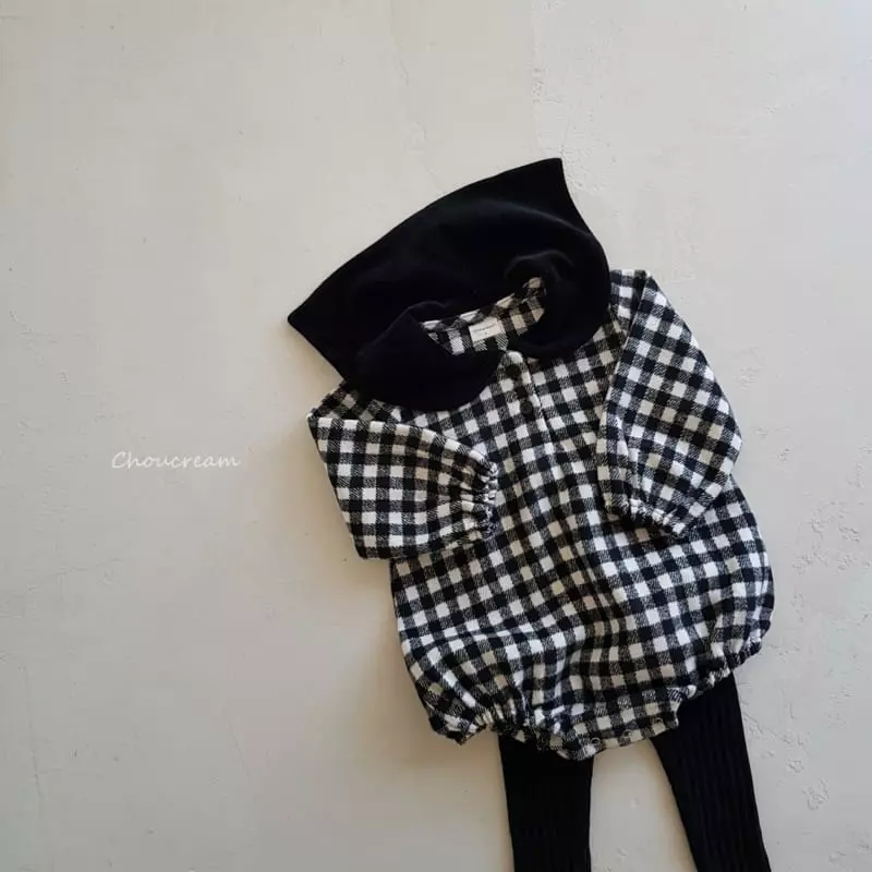 Choucream - Korean Baby Fashion - #babyboutiqueclothing - Check Sailor Bodysuit - 2