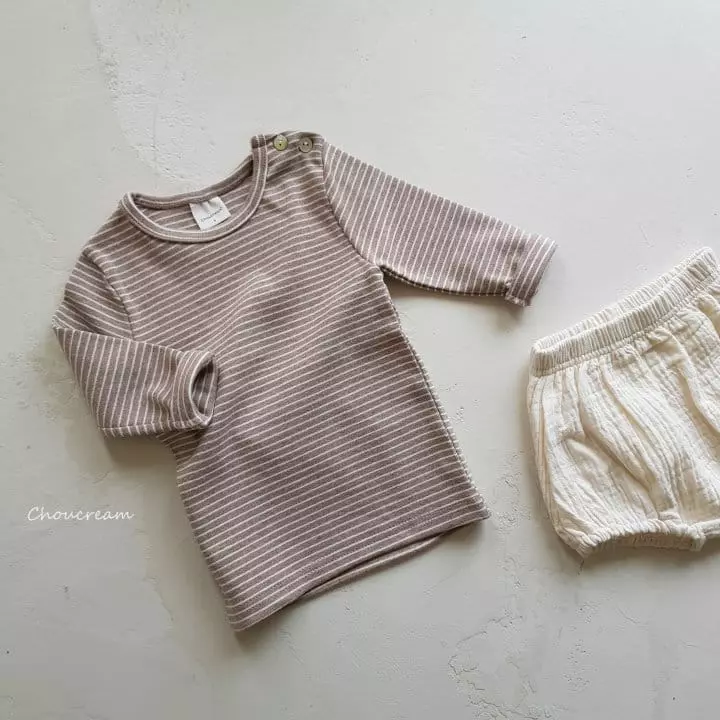 Choucream - Korean Baby Fashion - #babyclothing - Bebe Stripes Tee - 9