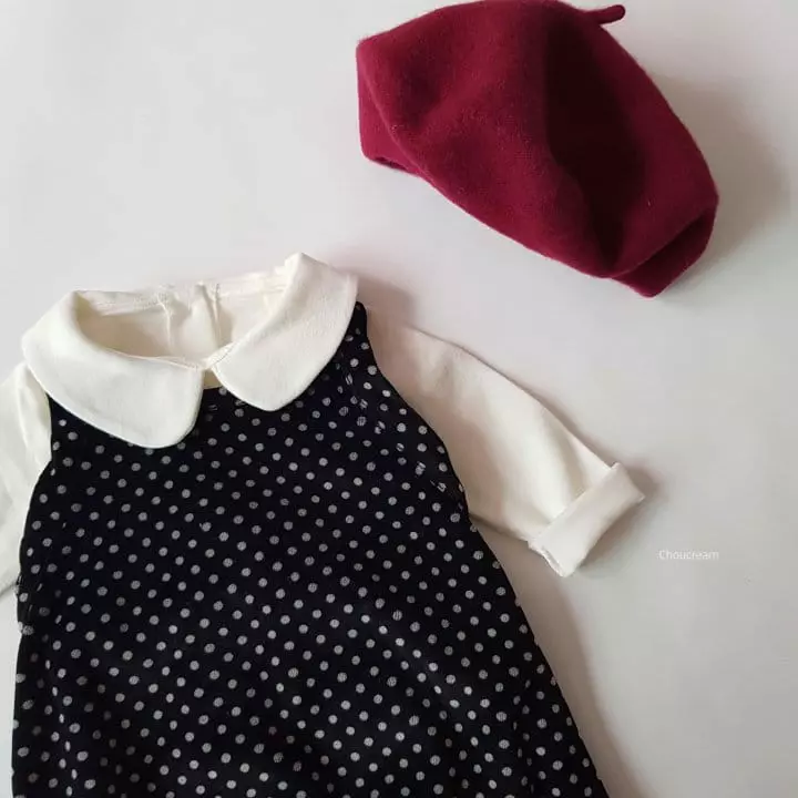 Choucream - Korean Baby Fashion - #babyclothing - Veloure Dungarees Bodysuit - 3