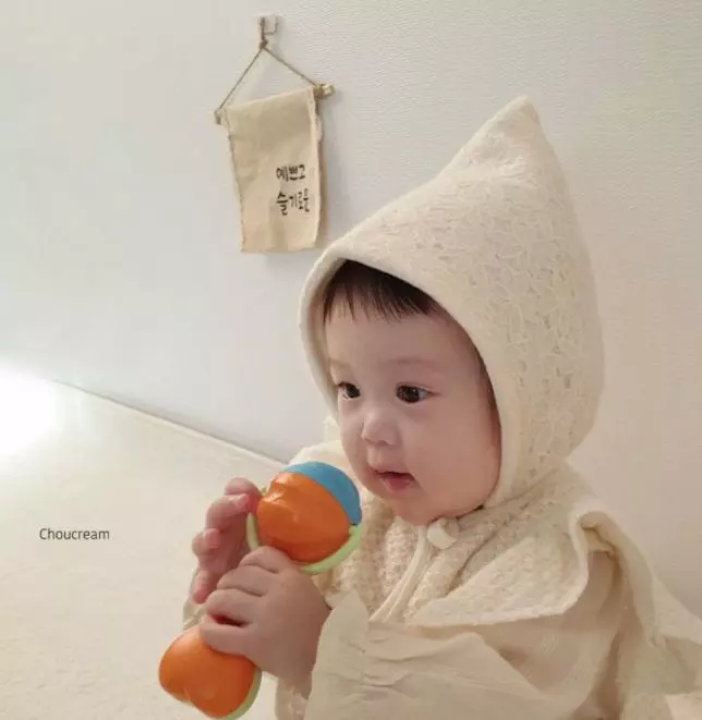 Choucream - Korean Baby Fashion - #babyclothing - Bebe Winter Lace Bonnet