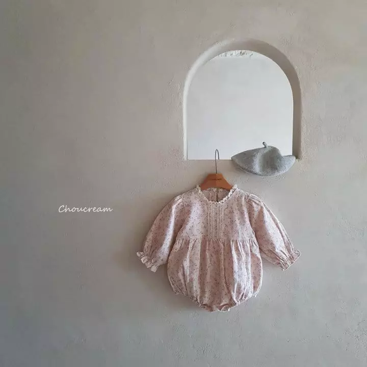 Choucream - Korean Baby Fashion - #babyclothing - Elf Flower Lace Bodysuit - 6