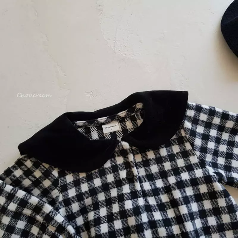 Choucream - Korean Baby Fashion - #babyclothing - Check Sailor Bodysuit - 3