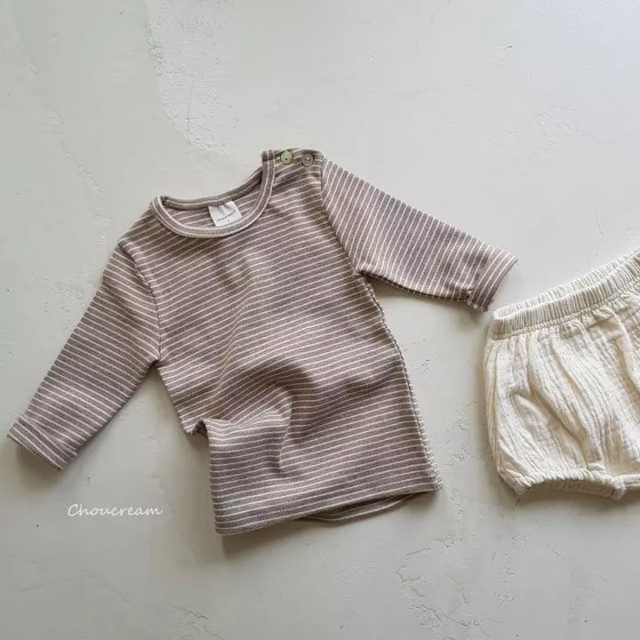 Choucream - Korean Baby Fashion - #babyfashion - Bebe Stripes Tee - 10