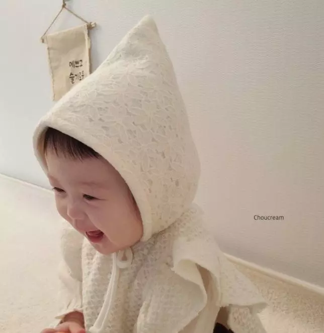Choucream - Korean Baby Fashion - #babyfashion - Bebe Winter Lace Bonnet - 2