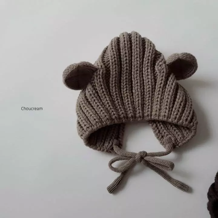 Choucream - Korean Baby Fashion - #babygirlfashion - Bebe Bear Knit Hat - 5