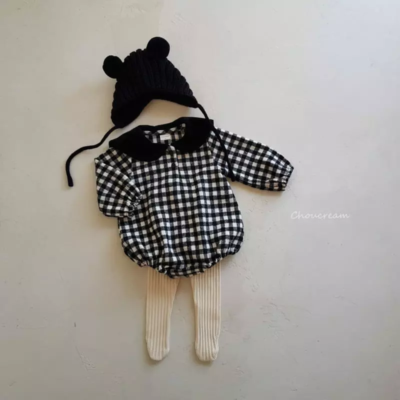 Choucream - Korean Baby Fashion - #babygirlfashion - Check Sailor Bodysuit - 6
