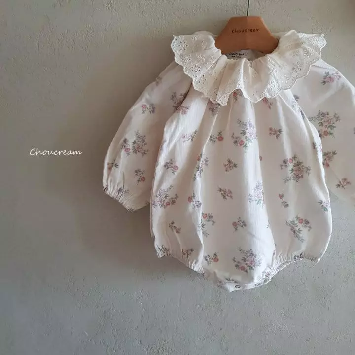 Choucream - Korean Baby Fashion - #babylifestyle - Luna Flower Bodysuit with Hat - 7