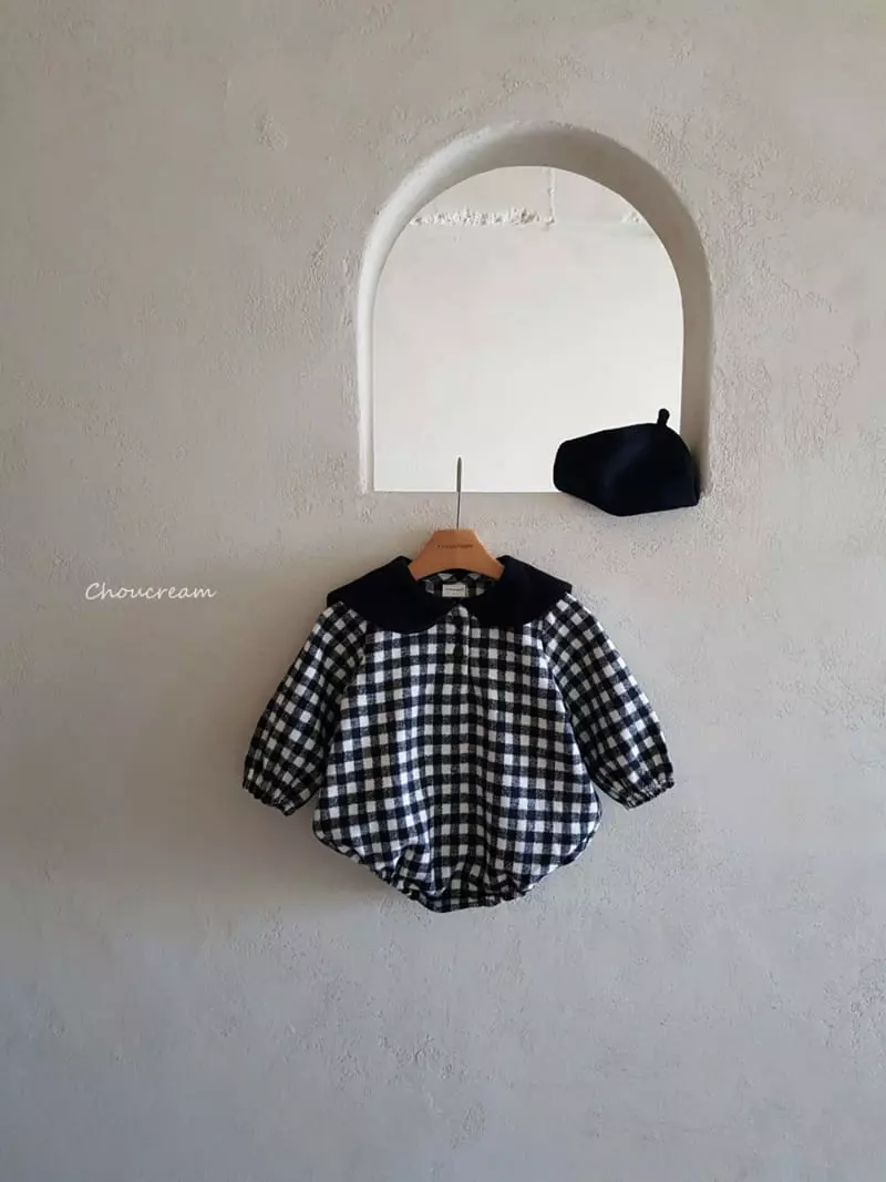 Choucream - Korean Baby Fashion - #babylifestyle - Check Sailor Bodysuit - 7