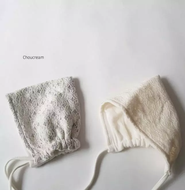 Choucream - Korean Baby Fashion - #babyoninstagram - Bebe Winter Lace Bonnet - 6