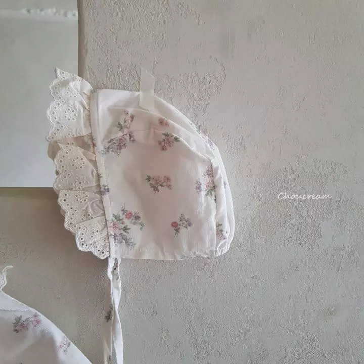 Choucream - Korean Baby Fashion - #babyoninstagram - Luna Flower Bodysuit with Hat - 8