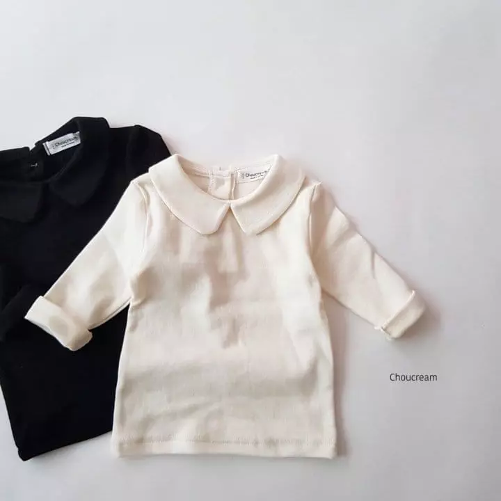 Choucream - Korean Baby Fashion - #babyoutfit - Bebe Collar Tee - 3