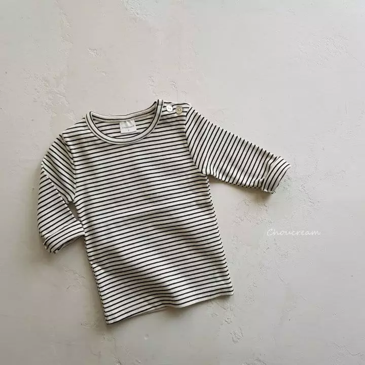 Choucream - Korean Baby Fashion - #babyoutfit - Bebe Stripes Tee