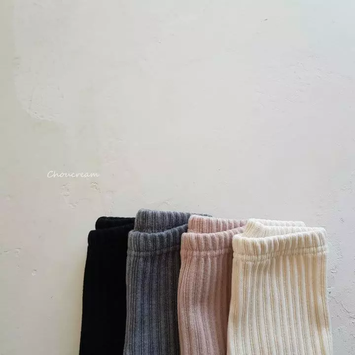 Choucream - Korean Baby Fashion - #babyoutfit - Fleece Rib Foot Leggings