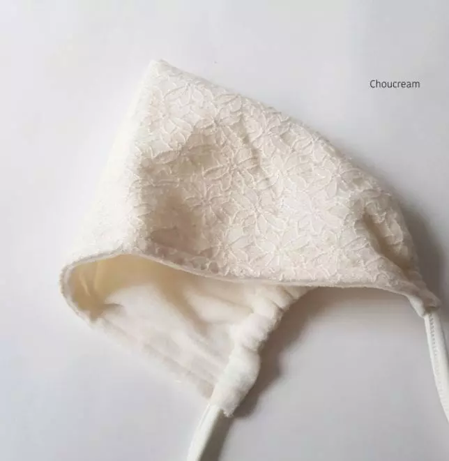 Choucream - Korean Baby Fashion - #babyoutfit - Bebe Winter Lace Bonnet - 9