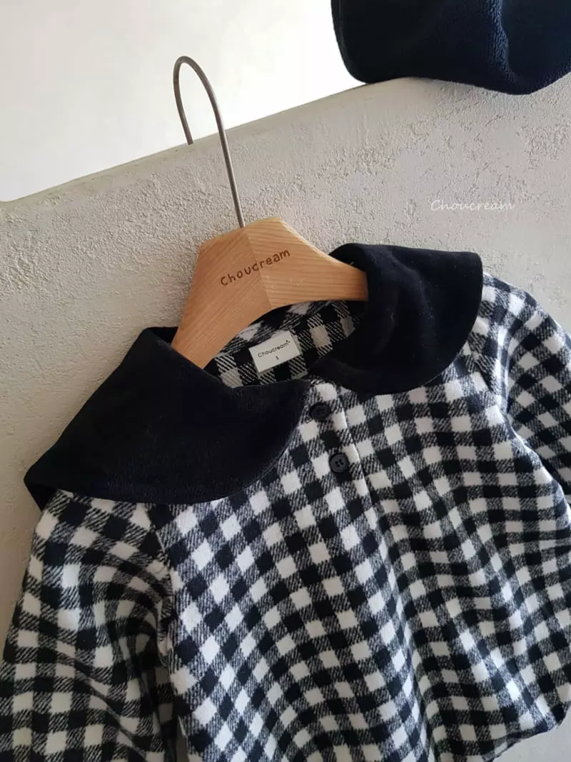 Choucream - Korean Baby Fashion - #babyoutfit - Check Sailor Bodysuit - 11