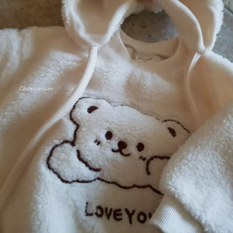 Choucream - Korean Baby Fashion - #babyoutfit - Dumble Bear Sweatshirt - 6