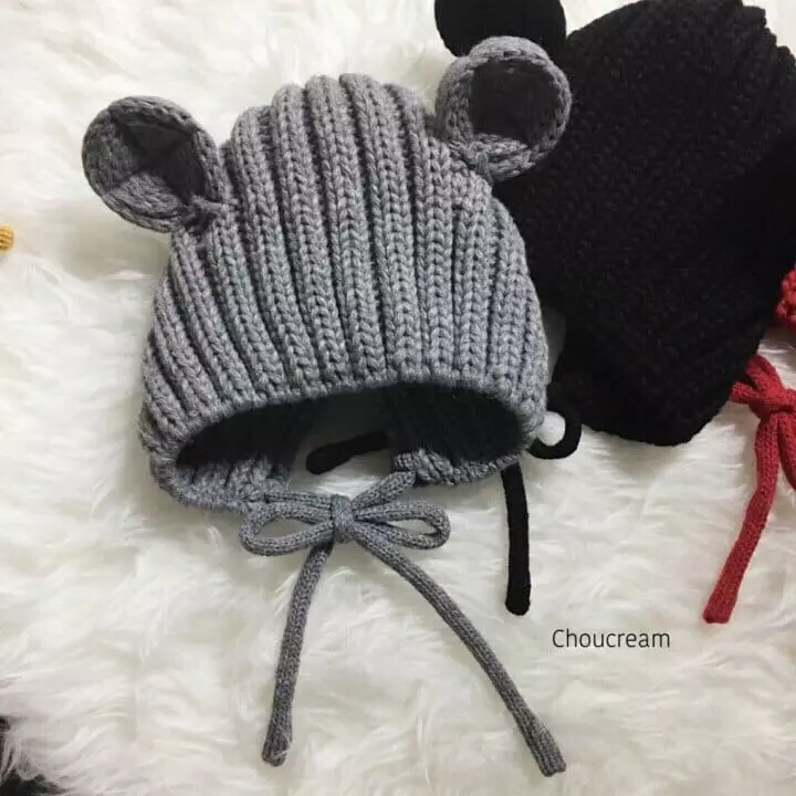 Choucream - Korean Baby Fashion - #babywear - Bebe Bear Knit Hat - 11