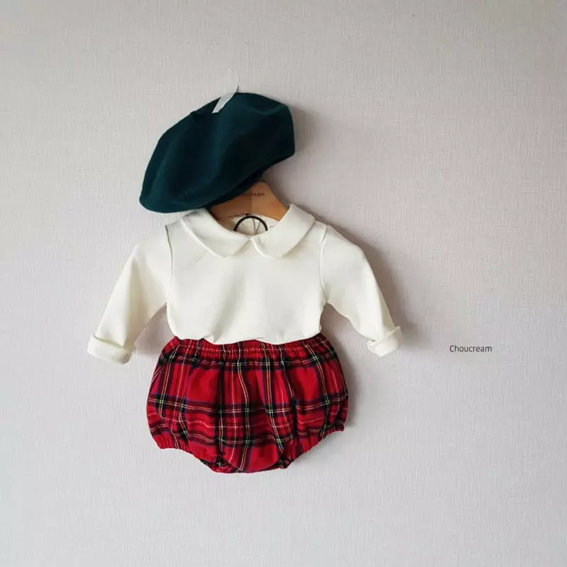 Choucream - Korean Baby Fashion - #babywear - Tatan Check Bloomer